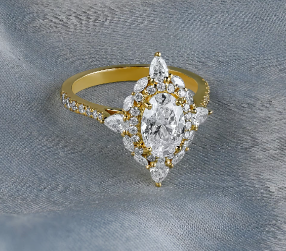 Adela Diamonds and Yellow Gold Ring